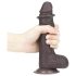 Lovetoy Sliding-Skin - zweischichtiger Dildo - 18cm (braun)