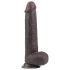 Lovetoy Sliding-Skin - 2-lagiger Dildo - 23cm (braun)