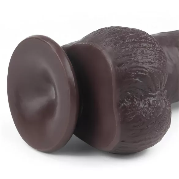 Lovetoy Sliding-Skin - zweischichtiger Dildo - 23cm (braun)
