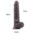 Lovetoy Sliding-Skin - 2-lagiger Dildo - 23cm (braun)