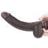 Lovetoy Sliding-Skin - 2-lagiger Dildo - 23cm (braun)
