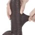 Lovetoy Sliding-Skin - 2-lagiger Dildo - 23cm (braun)