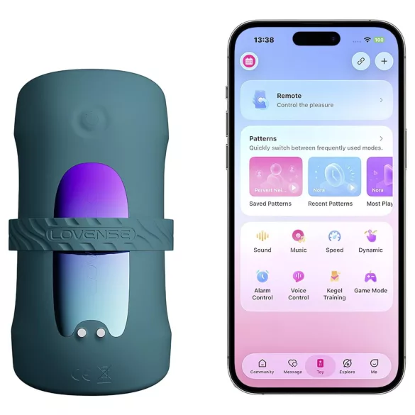 Lovense Gush 2 - App-gesteuerter Eichelvibrator (türkis)