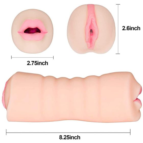 Tracys Dog Pocket - realistisches künstliches Vagina und Mund Masturbator (naturfarben)