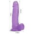 Tracy's Dog Jelly 8 - Haftender Dildo mit Hoden (Lila)