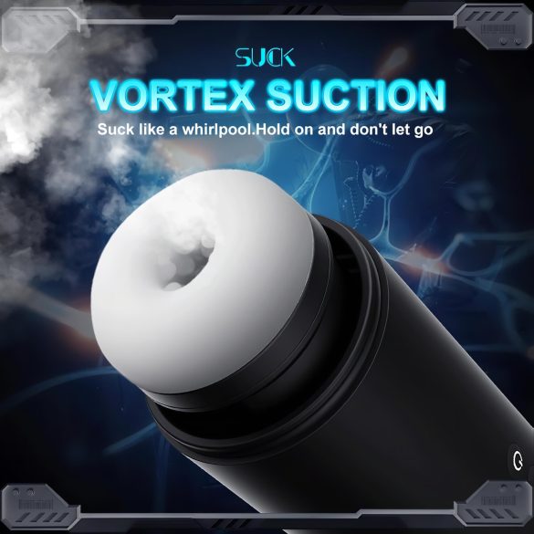 Leopard - Auf-und-Ab Saug-Vibrator Masturbator (schwarz)