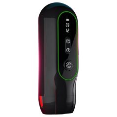   Leopard - vibrierender Masturbator mit Auf-Ab Bewegung (schwarz)