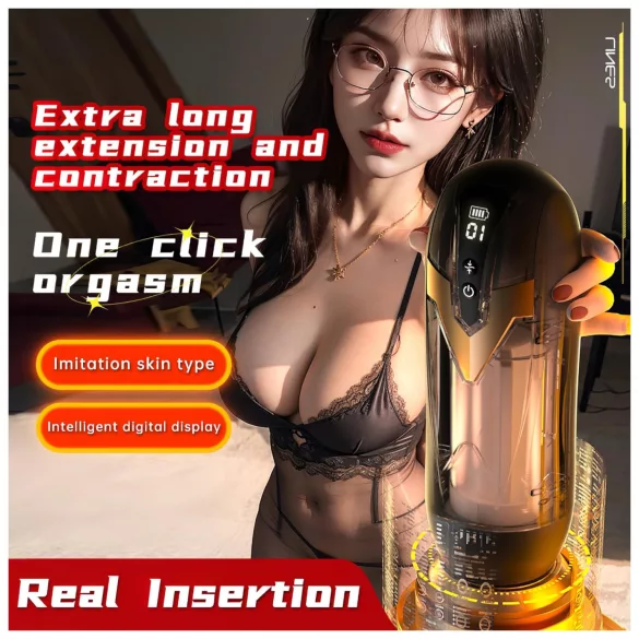 Leopard - Stoß-Masturbator (schwarz)