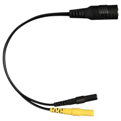   DG-LAB - Elektrodenverteiler von 2,5-mm-Buchse auf 2-mm (schwarz)