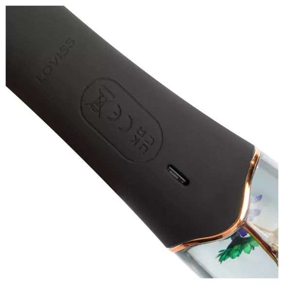 LOVISS Flower - Klitorissauger mit G‑Punkt-Vibrator (schwarz)