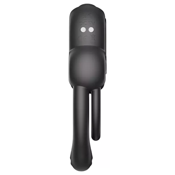 Honey Play Box Anello - Intelligenter Vibrations-Penis- und Hodenring (Schwarz)