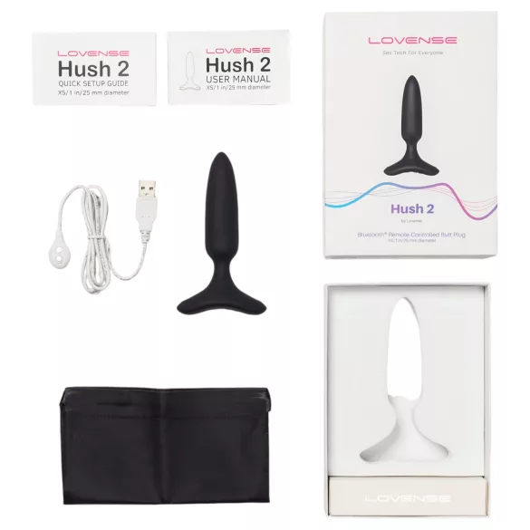 LOVENSE Hush 2 XS - wiederaufladbarer kleiner Analvibrator (25 mm) - schwarz