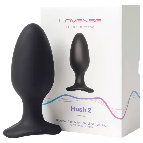 LOVENSE Hush 2 L - wiederaufladbarer kleiner Analvibrator (57 mm) - schwarz