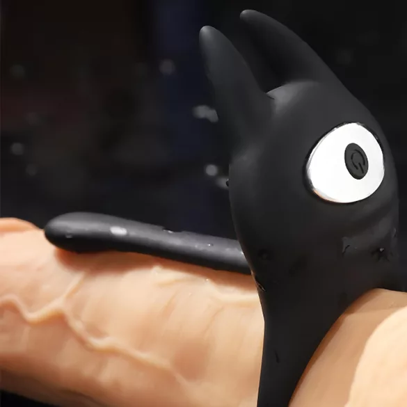 AlvUp - Vibrations-Penisring mit Klitorisstimulator (schwarz)