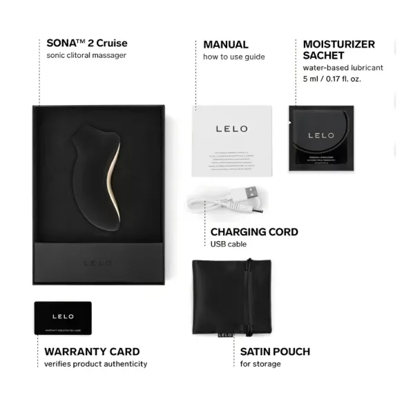 LELO Sona 2 Cruise - Schallwellenvibrator für die Klitoris (Schwarz)