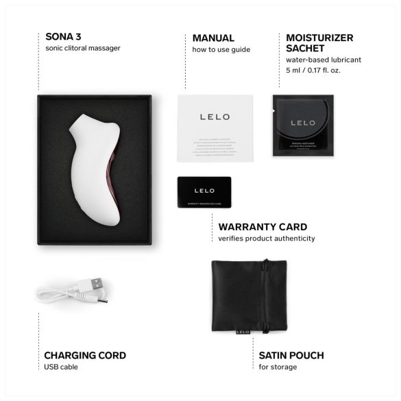 LELO Sona 3 - Schallwellenvibrator für Klitoris (Weiß)