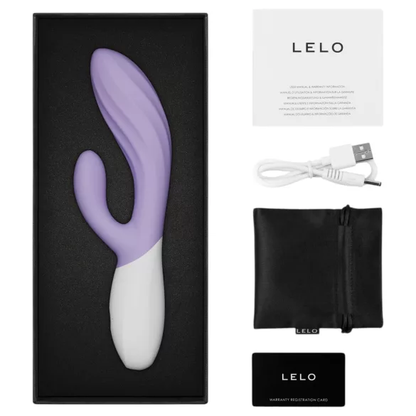 LELO INA Twist - leistungsstarker G-Punkt-Vibrator mit Klitorisstimulator (lila)