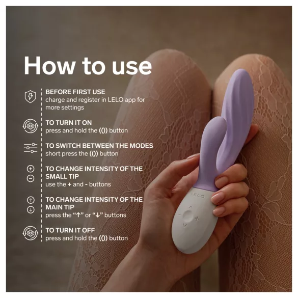 LELO INA Twist - leistungsstarker G-Punkt-Vibrator mit Klitorisstimulator (lila)