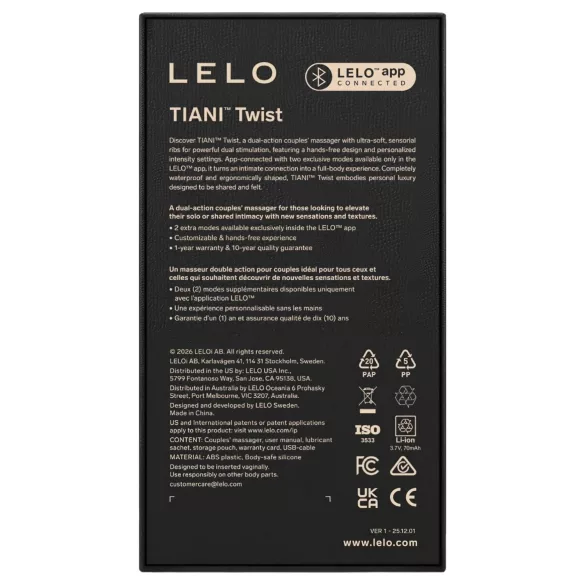 LELO Tiani Twist - intelligenter Paarvibrator (lila)