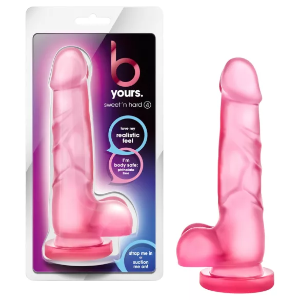 B Yours Sweet N Hard 4 - Hoden-Dildo - 18cm (rosa)