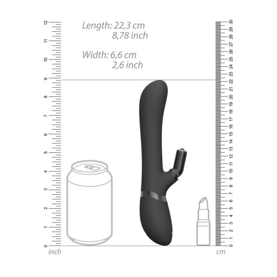 Vive Chou - akkubetriebener Vibrator mit austauschbarem Klitorisarm (schwarz)