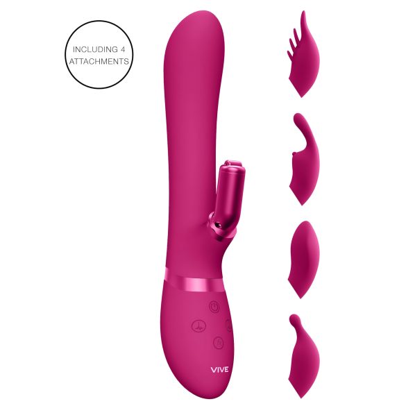 Vive Chou - Akku, wechselbarer Kopf Klitoris-Vibrator (pink)