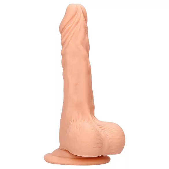 RealRock Dong 7 - Lebensechter Dildo mit Hoden (17cm) - Natur