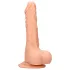 RealRock Dong 7 - Lebensechter Dildo mit Hoden (17cm) - Natur
