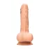 RealRock Dong 7 - Lebensechter Dildo mit Hoden (17cm) - Natur