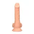 RealRock Dong 7 - Lebensechter Dildo mit Hoden (17cm) - Natur