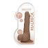 RealRock Dong 7 - naturgetreuer Dildo mit Hoden (17 cm) - dunkles Natur