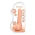 RealRock Dong 8 - naturgetreuer, realitätsnaher Dildo mit Hoden (20 cm) - hautfarben