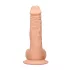 RealRock Dong 8 - naturgetreuer, realitätsnaher Dildo mit Hoden (20 cm) - hautfarben