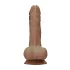 RealRock Dong 10 - Realistischer, skrotaler Dildo (25cm) - Dunkel Natur