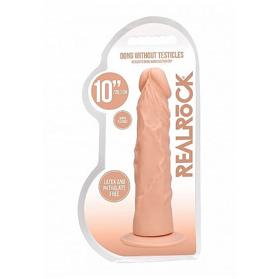 RealRock Dong 10 - realistischer Dildo (25cm) - naturfarben