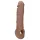 RealRock Penis Sleeve 8 - Penishülle (21cm) - dunkler Naturton