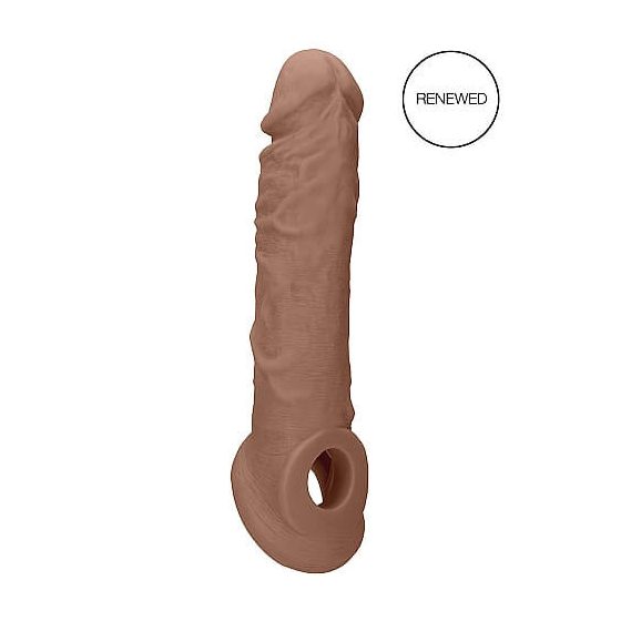 RealRock Penis-Hülse 8 - Penisverlängerung (21cm) - dunkles Natur