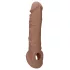 RealRock Penis Sleeve 8 - Penishülle (21cm) - dunkler Naturton