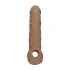 RealRock Penis Sleeve 8 - Penishülle (21cm) - dunkler Naturton