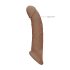 RealRock Penishülle 9 - Pénishülle (21,5 cm) - dunkel natur