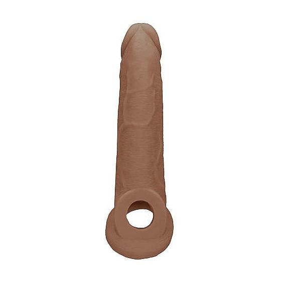 RealRock Penis Hülse 9 - Penisüberzug (21,5cm) - dunkel natur