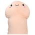 Kuschelbares Plüsch-Penis-Kissen - 60 cm (Natur)