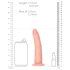 RealRock Slim - realistischer Dildo - 15,5 cm (natur)