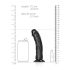 RealRock - Saugnapf-Dildo realistisch - 15,5cm (schwarz)