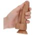 RealRock - Saugnapf-Dildo mit Hoden - 15,5 cm (dunkler Naturton)