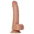 RealRock - Saugnapf-Dildo mit Hoden - 15,5 cm (dunkler Naturton)