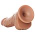 RealRock - Saugnapf-Dildo mit Hoden - 15,5 cm (dunkler Naturton)