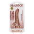 RealRock - Saugnapf-Dildo mit Hoden - 15,5 cm (dunkler Naturton)
