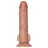 RealRock - Saugnapf-Dildo mit Hoden - 15,5 cm (dunkler Naturton)