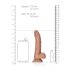 RealRock - Saugnapf-Dildo mit Hoden - 15,5 cm (dunkler Naturton)
